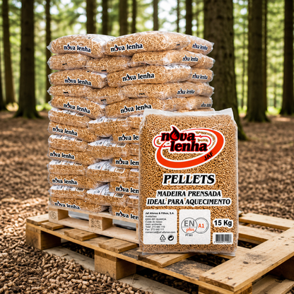 Pellets NovaLenha palete de 77 sacos de 15kg